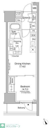 ザ・パークハビオ日本橋茅場町の物件間取画像